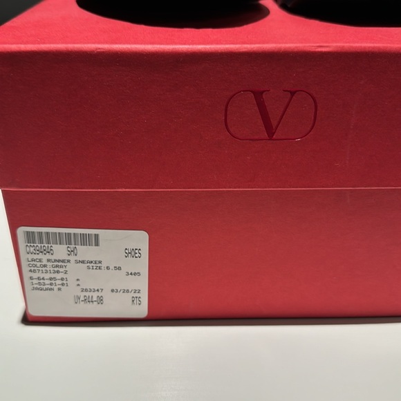 BRAND NEW never worn silver Valentino lace sneakers, size 6 1/2! - Picture 7 of 7